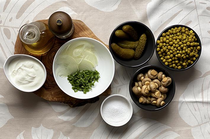 ensalada de champiñones ingredientes